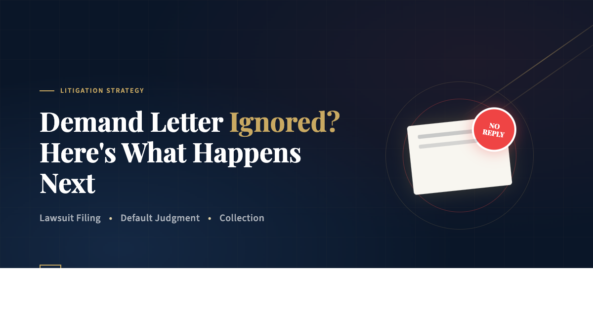 What Happens When a Demand Letter Is Ignored? A Lawyer's Honest Answer ...