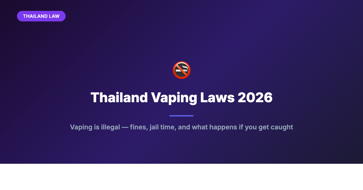 elfbar elfa master akku Can You Vape in Thailand? No. Here's What Happens If You Get Caught (2026)